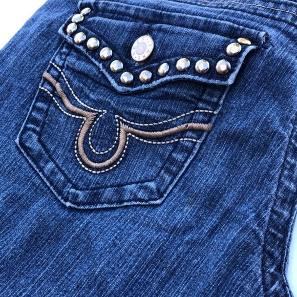 LIKE NEW DESIGNER DENIM SAZA BOOTCUT JEANS 5/27x33 FLAP POCKET ❤️ - Picture 9 of 12